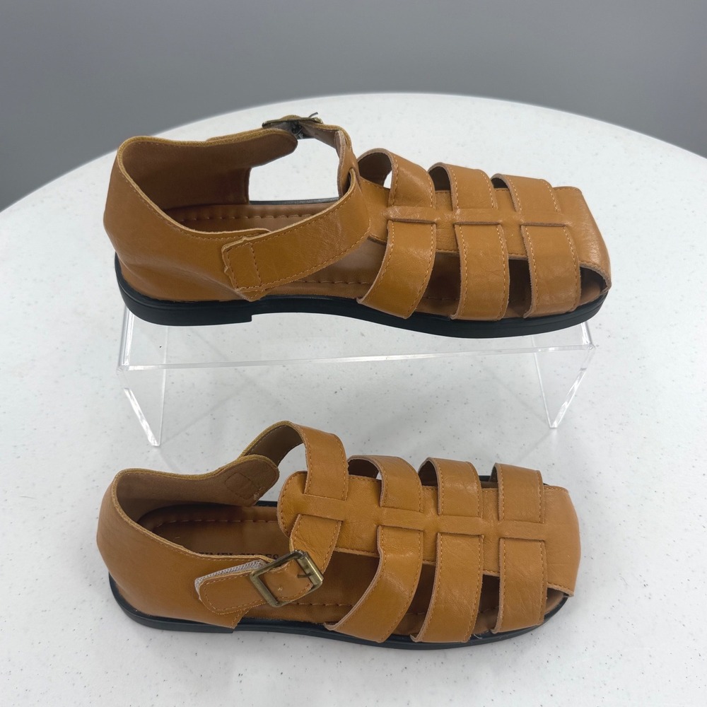 Lizimei Tan Faux Leather Fisherman Sandals  Women's Size 5.5 (CN 225) NEW-no tag - Picture 4 of 11
